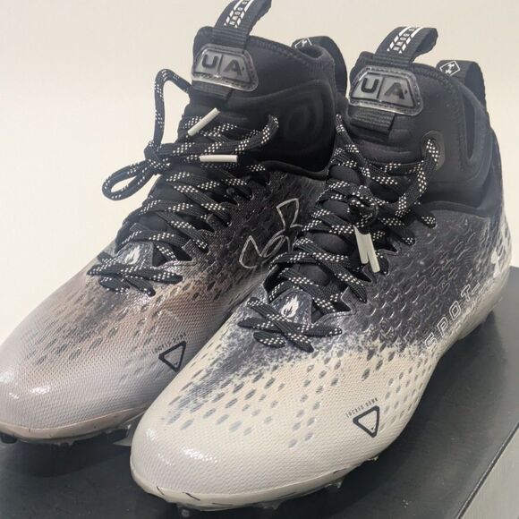 Under Armour Spotlight Lux MC 2.0 Cleats Black White Men’s 11 3025082-001